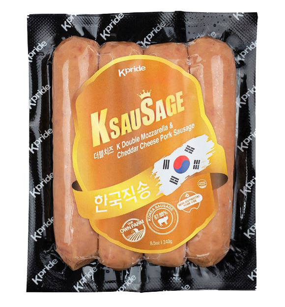 Korea Kpride Double Cheese (Mozzarella & Cheddar) Pork Sausage 240g