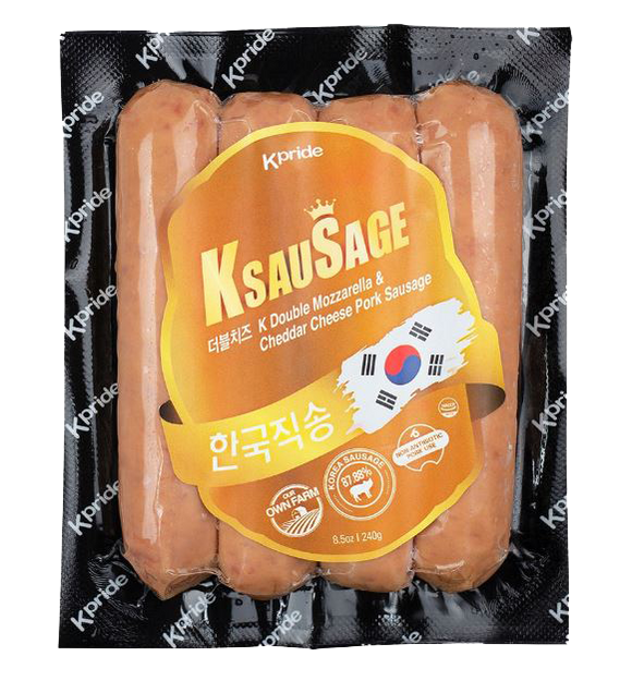 韓國 Kpride 雙重芝士自然豬肉腸  240g