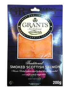 Scottish Grants Smoked Salmon Skinless Sliced 200g