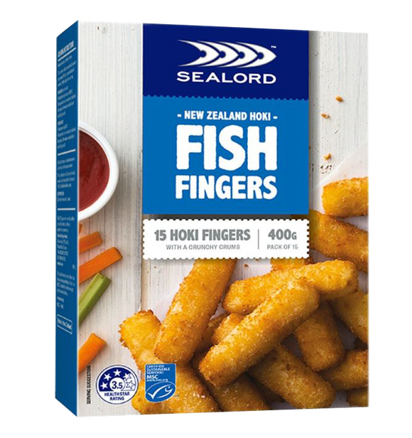New Zealand Sealord Classic Crumbed Hoki Fish Fingers (400g)
