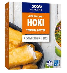 New Zealand Sealord Tempura Batter Hoki Fillets (450g)