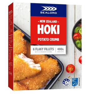 New Zealand Sealord Potato Crumbed Hoki Fillets (480g)