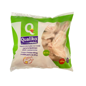 Ukraine Qualiko Frozen Mid-Joint Chicken Wings (1kg)