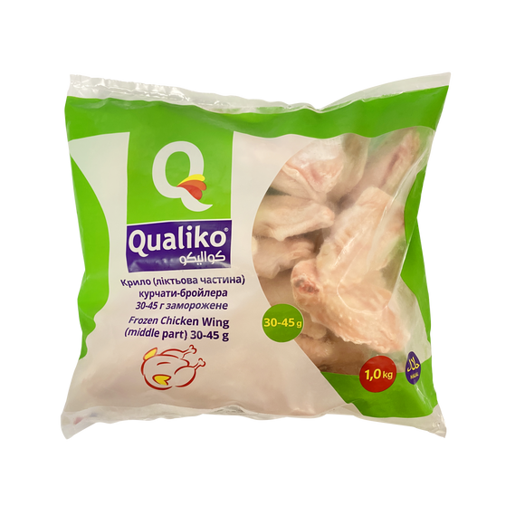 Ukraine Qualiko Frozen Mid-Joint Chicken Wings (1kg)