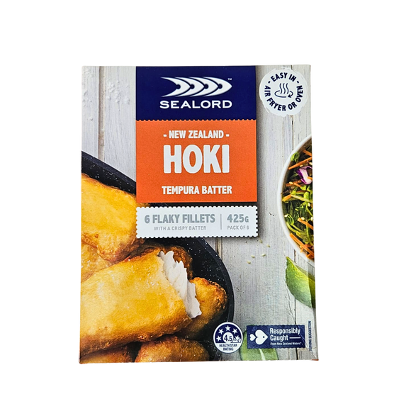 New Zealand Sealord Tempura Batter Hoki Fillets (450g)
