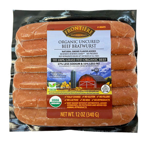 USA Frontiere Organic Uncured Bratwurst (6pcs) 12oz